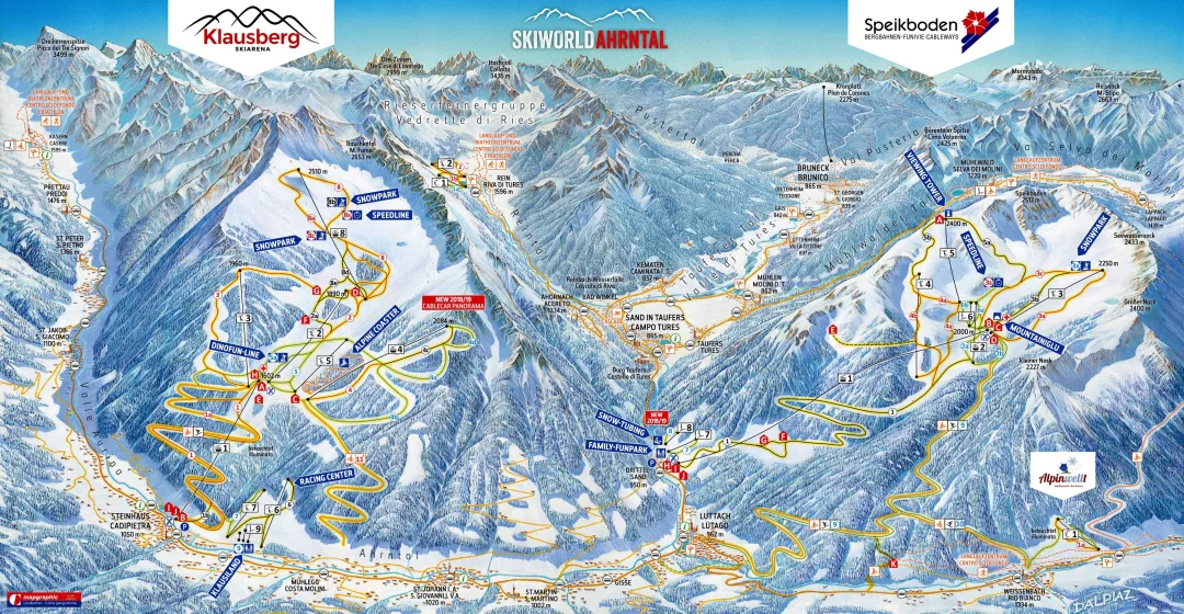 Skiworld Ahrntal Map
